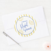 Mediterraan bruidsfeest met citroen ronde sticker (Envelop)