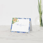 Mediterraan Bruiloftsontbijt Dankkaart met Citroen Bedankkaart (Voorkant)