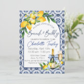 Mediterraan - Brunch & Bubbly Vrijgezellenfeest Kaart (Staand voorkant)