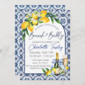 Mediterraan - Brunch & Bubbly Vrijgezellenfeest Kaart (Voorkant / Achterkant)