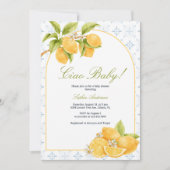 Mediterraan Ciao Baby Italiaans citroen Baby showe Kaart (Voorkant)