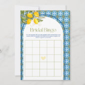 Mediterraan citroen bruidsdouche bingokaart kaart (Voorkant)