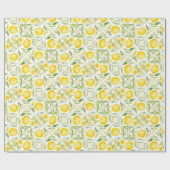 Mediterraan citroen bruidsdouchecadeaupapier cadeaupapier (Vlak)
