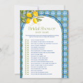 Mediterraan citroen bruiloft schoen spel kaart (Voorkant)