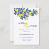 Mediterraan-citroen bruiloft thema kaart (Voorkant)