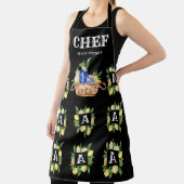 Mediterraan citroen frame mand chef monogram schort (Insitu)