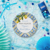 Mediterraan Citroen Hoofd Squeeze Bruiloftsfeest Papieren Bordje (Feest)