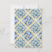 Mediterraan Citroen Hoofdklem Bruidsfeest Bedankkaart (Achterkant)