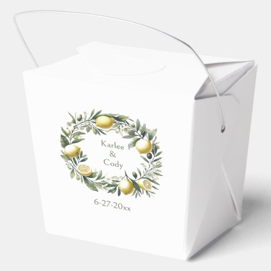 Mediterraan Citroen & Olijf Restjes van de dag erv Bedankdoosjes (Achterkant)