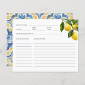 Mediterraan citroen Vrijgezellenfeest recept (Voorkant / Achterkant)