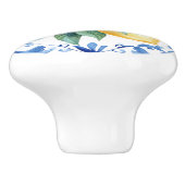 Mediterraan Citroenblauw Keramische Knop (Zijkant)
