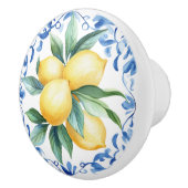 Mediterraan Citroenblauw Keramische Knop (Rechts)