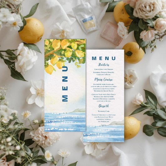 Mediterraan Citroenboomgaard Kust Bruiloftsdiner Menu
