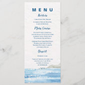 Mediterraan Citroenboomgaard Kust Bruiloftsdiner Menu (Voorkant)