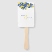 Mediterraan-citroenen-bruiloft programma handwaaier (Voorkant)