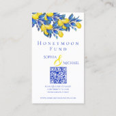 Mediterraan-citroenen-Bruiloft register-Huwelijksr Visitekaartje (Achterkant)