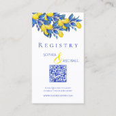 Mediterraan-citroenen-Bruiloft register-Huwelijksr Visitekaartje (Voorkant)