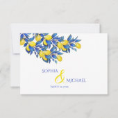 Mediterraan-Citroenen-RSVP-Bruiloft- RSVP Kaartje (Voorkant)