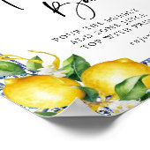 Mediterraan Citroenen Vrijgezellenfeest Mimosa Bar Poster (Hoek)