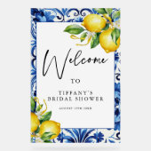 Mediterraan Citroenen Vrijgezellenfeest Welkomstbo Acryl Bord (Voorkant)