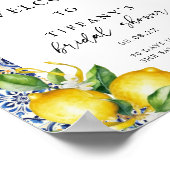 Mediterraan Citroenen Vrijgezellenfeest Welkomstbo Poster (Hoek)