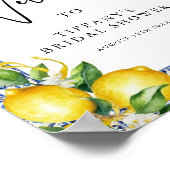 Mediterraan Citroenen Vrijgezellenfeest Welkomstbo Poster (Hoek)