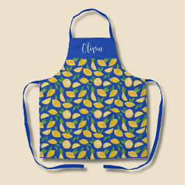 Mediterraan citroenpatroon schort