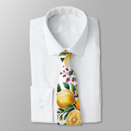 Mediterraan citrus boeket bruidegom stropdas (Gebonden)