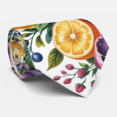 Mediterraan citrus boeket bruidegom stropdas (Opgerold)