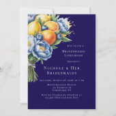Mediterraan Citrus Boeket Bruidsmeisjes Luncheon Kaart (Voorkant)