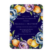 Mediterraan citrus boeket bruiloft magneet (Verticaal)