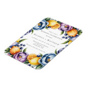 Mediterraan citrus boeket bruiloft magneet (Linkerzijde)