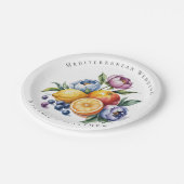 Mediterraan citrus boeket bruiloft papieren bordje (Gekanteld)