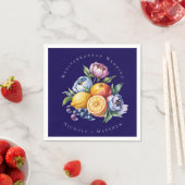 Mediterraan citrus boeket bruiloft servet (Insitu)