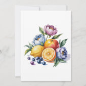 Mediterraan citrus boeket koppels douche kaart (Achterkant)