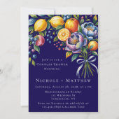 Mediterraan citrus boeket koppels douche kaart (Voorkant)