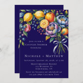 Mediterraan citrus boeket koppels douche kaart (Voorkant / Achterkant)