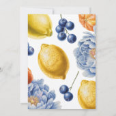 Mediterraan Citrus Boeket Trouwdouche Kaart (Achterkant)