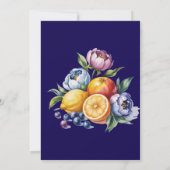 Mediterraan citrus boeket verlovingsfeest kaart (Achterkant)