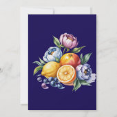 Mediterraan citrus boeket vrijgezellenfeest kaart (Achterkant)