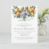 Mediterraan citrus boeket vrijgezellenfeest kaart (Staand voorkant)