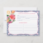 Mediterraan Citrus Bright Floral Recept Kaart (Voorkant)
