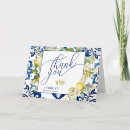 Mediterraan Citrus Citroen Bruiloft Dank Je Wel Bedankkaart