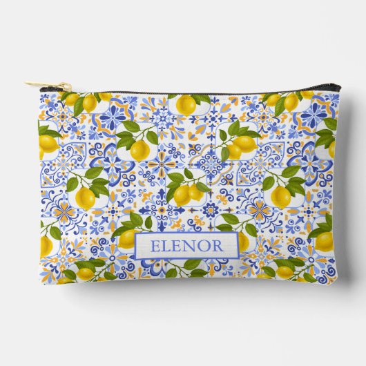 Mediterraan Citrus Citroen Patroon Etui (Voorkant)