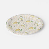 Mediterraan citrus citroen patroon papieren bordje (Gekanteld)