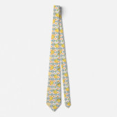 Mediterraan Citrus Citroen Patroon Stropdas (Voorkant)