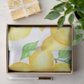 Mediterraan citrus citroen patroon tissuepapier (Geschenk)