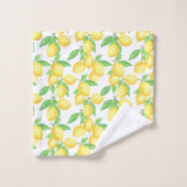 Mediterraan citrus citroenpatroon bad handdoek (Wasdoekje)