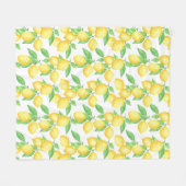 Mediterraan citrus citroenpatroon fleece deken (Voorkant (Horizontaal))