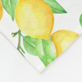 Mediterraan citrus citroenpatroon fleece deken (Hoek)